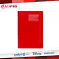 Carpeta de clip de sujetador de PP con bolsillo en rojo
